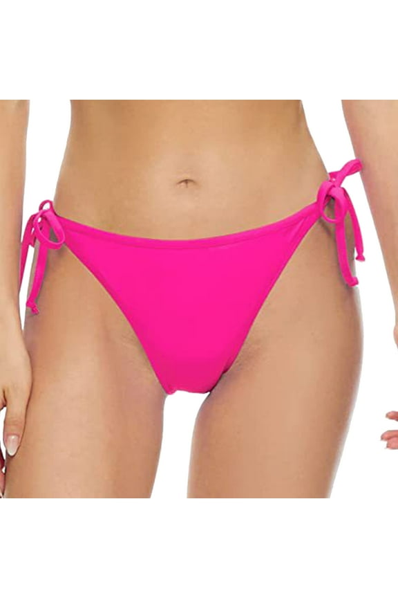 Womens Swim Shorts Women Retro High Waisted Bikini Bottoms Solid Color Swimsuit Bottoms plus Size Bikini Bottom Hot Pink,M