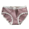 thumbnail image 1 of eczipvz Womens Underwear Cotton Hipster Panties Soft Stretch Lace Briefs Breathable Ladies Panties with Bow(Light Purple,XL), 1 of 3