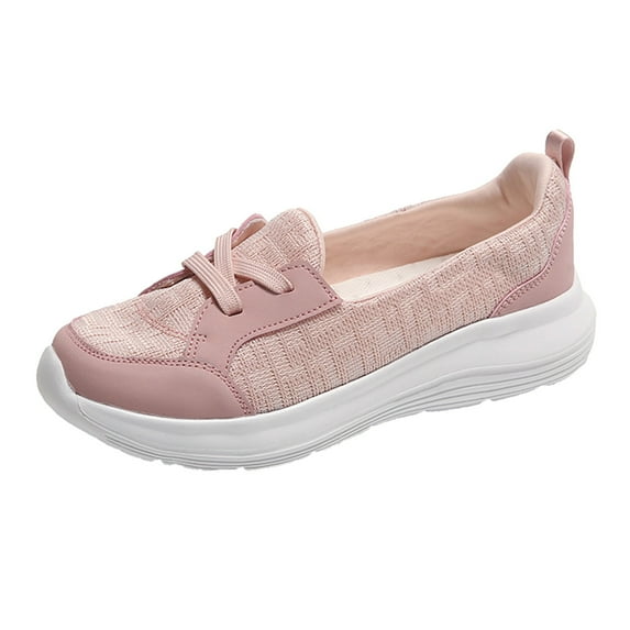 eczipvz Womens White Sneakers Lightweight Breathable Anti-Slip Sneakers for Women Wide Width (Pink,7)