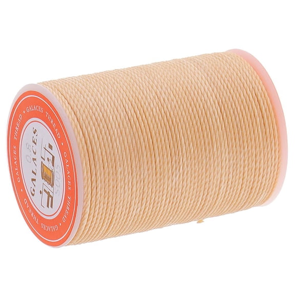 ed Thread Cord Leather Canvas Craft Sewing Tools Multicolor DIY Hand Stitching 55 Meters for Repairing Shoes, Wallet, Luggage, Tents, Etc Beige