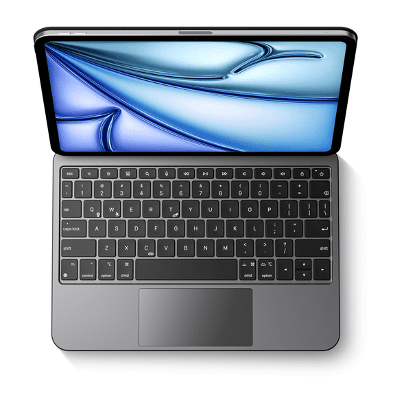 edaiser Magic Keyboard Case Compatible with iPad Air 11-inch (M3/M2) 2025 & iPad Air 5/4th Gen & iPad Pro 11 inch (4th-1st): Wireless Aluminum Alloy Keyboard with Multi-Touch Trackpad RGB Backlit