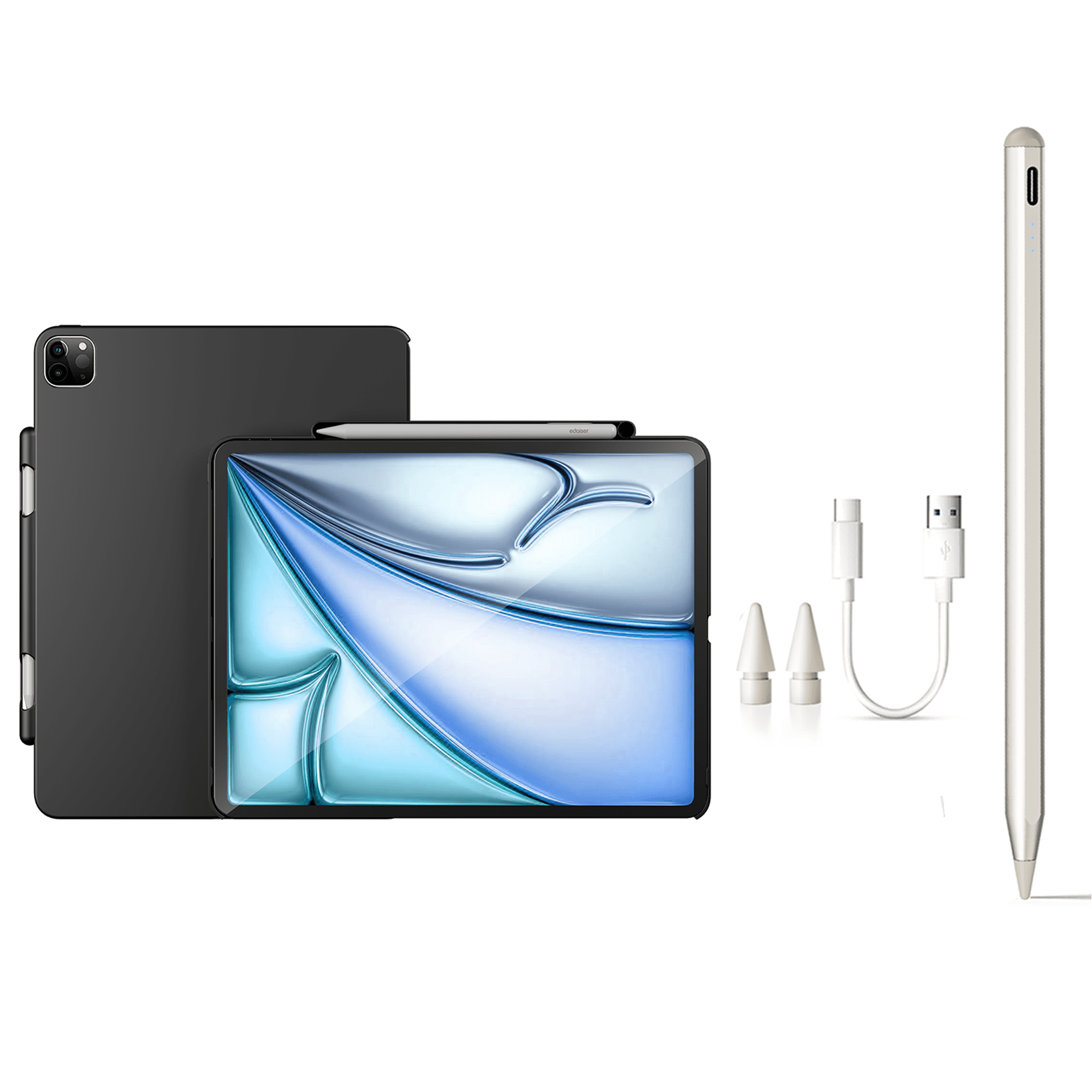 edaiser Stylus Pen + Magnetic Case Compatible with Apple iPad Air 13-inch (M3&M2) 2025 & iPad Pro 12.9-inch (6th-3rd Gen), Apple Magic Keyboard & Magnetic Stand & Protective Cover