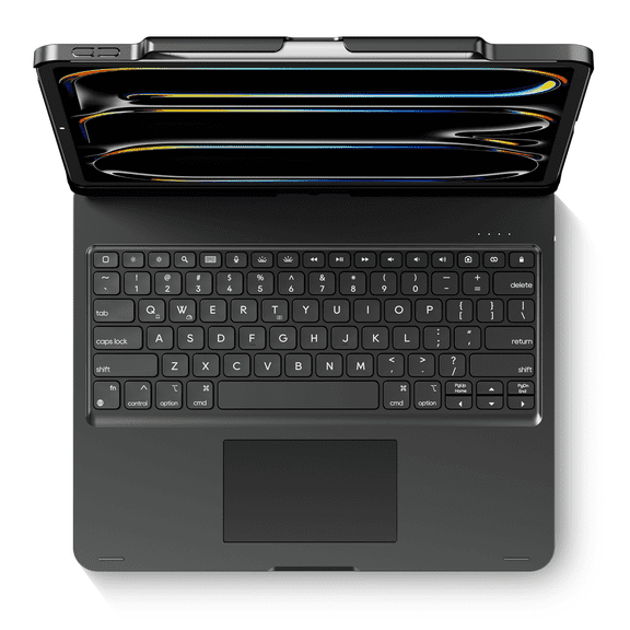 edaiser Swivel Keyboard Case for Apple iPad Pro 13 inch M4 M5 2024 2025; Wireless 360 Rotatable Cover, Pencil Holder, Multi-Touch Trackpad, Backlit A2925 A2926 A3007 A3360 A3361 A336, Black