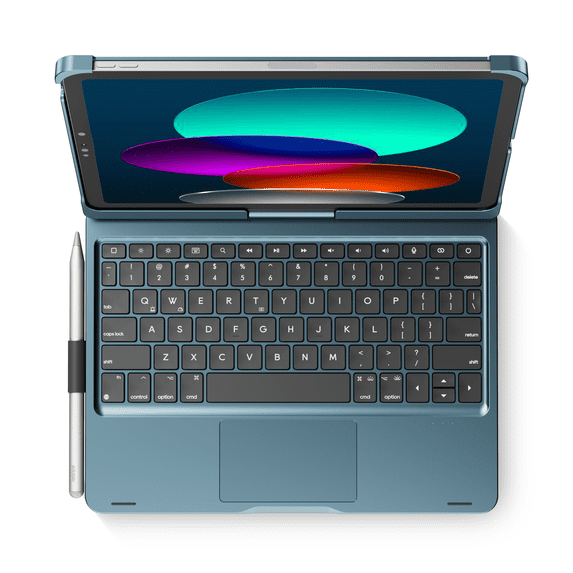 edaiser Swivel Keyboard Case Compatible with Apple iPad 11th Gen 2025 (A16)& iPad 10th Generation (10.9-inch); Rotatable Cover and Pencil Holder, Multi-Touch Trackpad, RGB Backlit, Metallic Purple