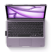 edaiser Swivel Keyboard Case Compatible with iPad Air 11 inch M4 M3 M2 & iPad Air 5th 4th Gen & iPad Pro 11-inch 4th-1st; 360 Rotatable Cover, Pencil Holder, Trackpad, Backlit, Metallic Purple