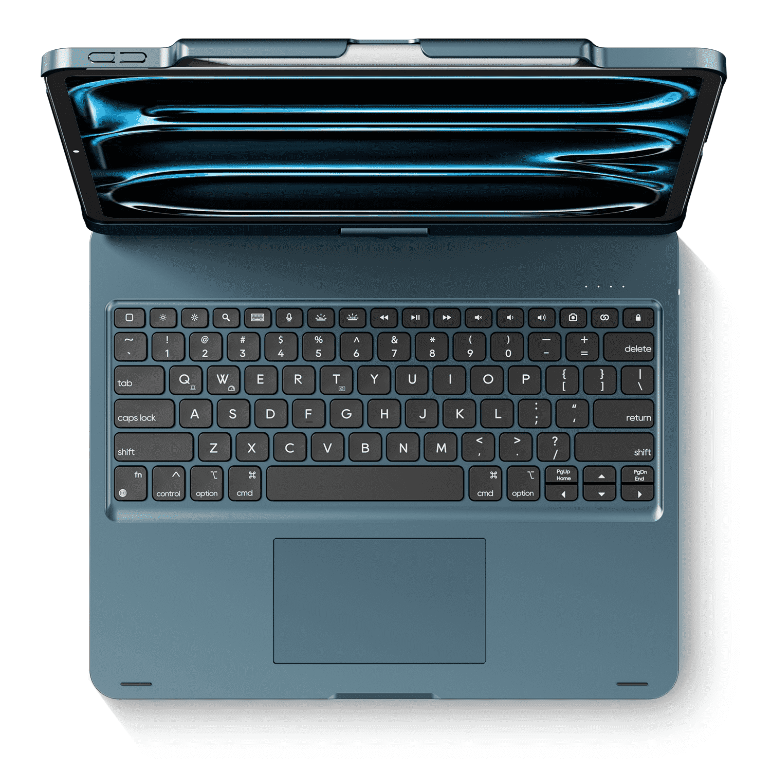 edaiser Swivel Keyboard Case Compatible with iPad Air 13-inch M4 M3 M2, iPad Pro 13 inch M4 M5 2024 2025, iPad Pro 12.9-inch (6th-3rd Gen); Rotatable, Pencil Holder, Trackpad, Backlit, Navy Blue
