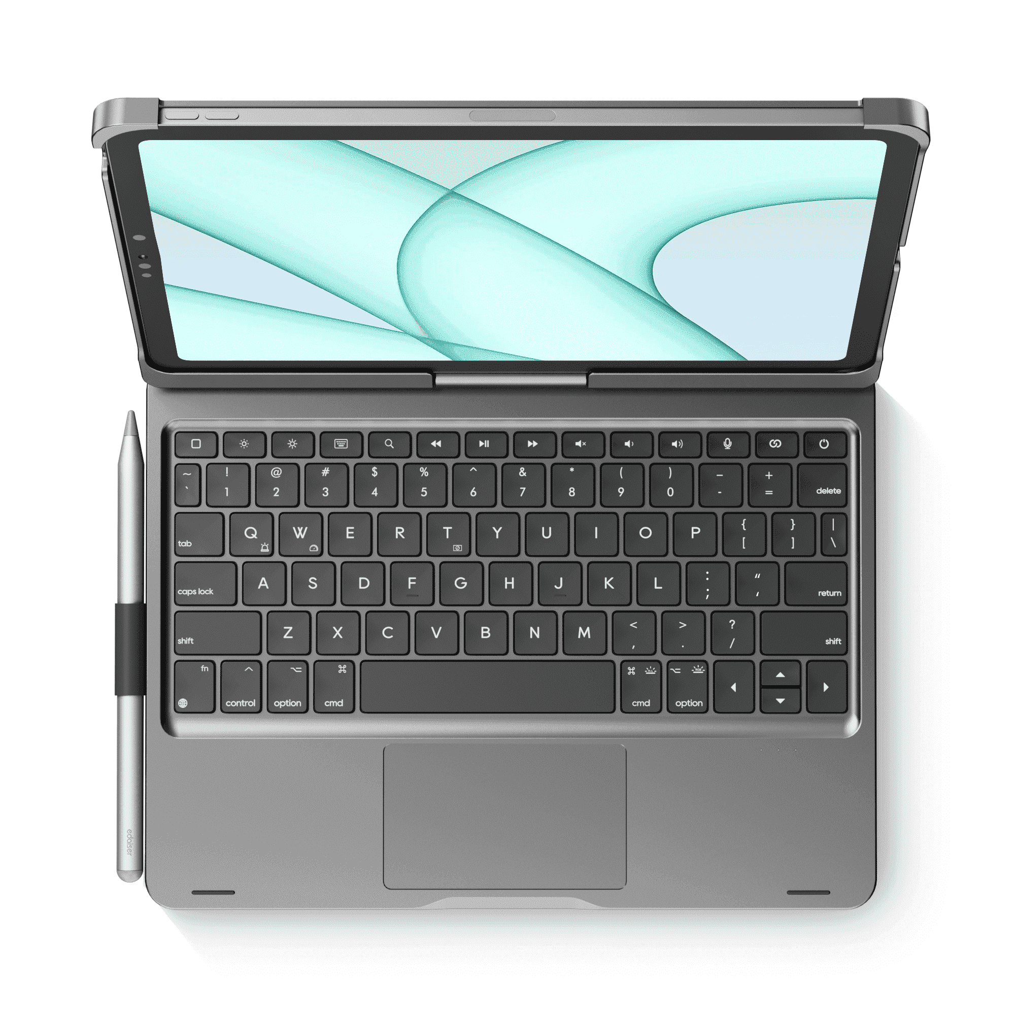 edaiser Swivel Keyboard Case Compatible with Apple iPad Air 11-inch M4 M2 M3 & Air 5th 4th Gen & Pro 11 inch (4th-1st Generation); 360 Rotatable Cover, Pencil Holder Trackpad Backlit Space Gray