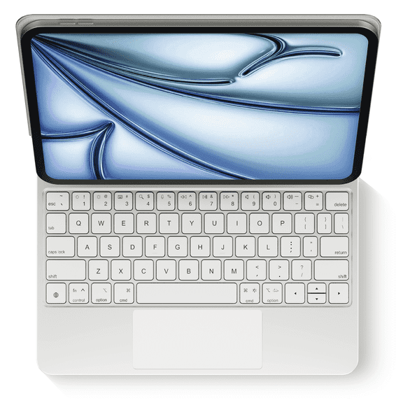 edaiser Wireless Magic Keyboard Case Compatible with Apple iPad 11th Gen (A16) 2025 & iPad 10th Generation 10.9-inch 2022: Smart Multi-Touch Trackpad, RGB Backlit, Off White