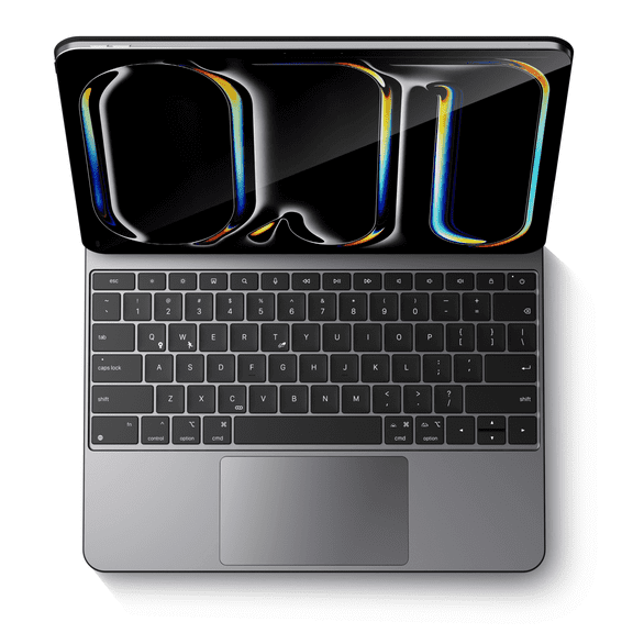 edaiser Aluminum Alloy Magic Keyboard Case Compatible with Apple iPad Pro 13-inch M5 2025 & M4 2024: Wireless Keyboard with Multi-Touch Trackpad, RGB Backlit