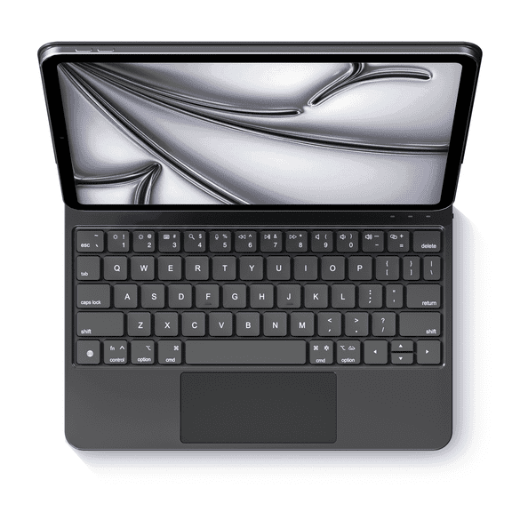 edaiser Wireless Magic Keyboard Case Compatible with Apple iPad Pro 11-inch M5 2025 & M4 2024, Smart Multi-Touch Trackpad, RGB Backlit, Black