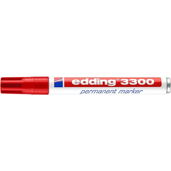 Edding Permanent Marker - Red, 3300, Chisel Nib, 1-5 mm
