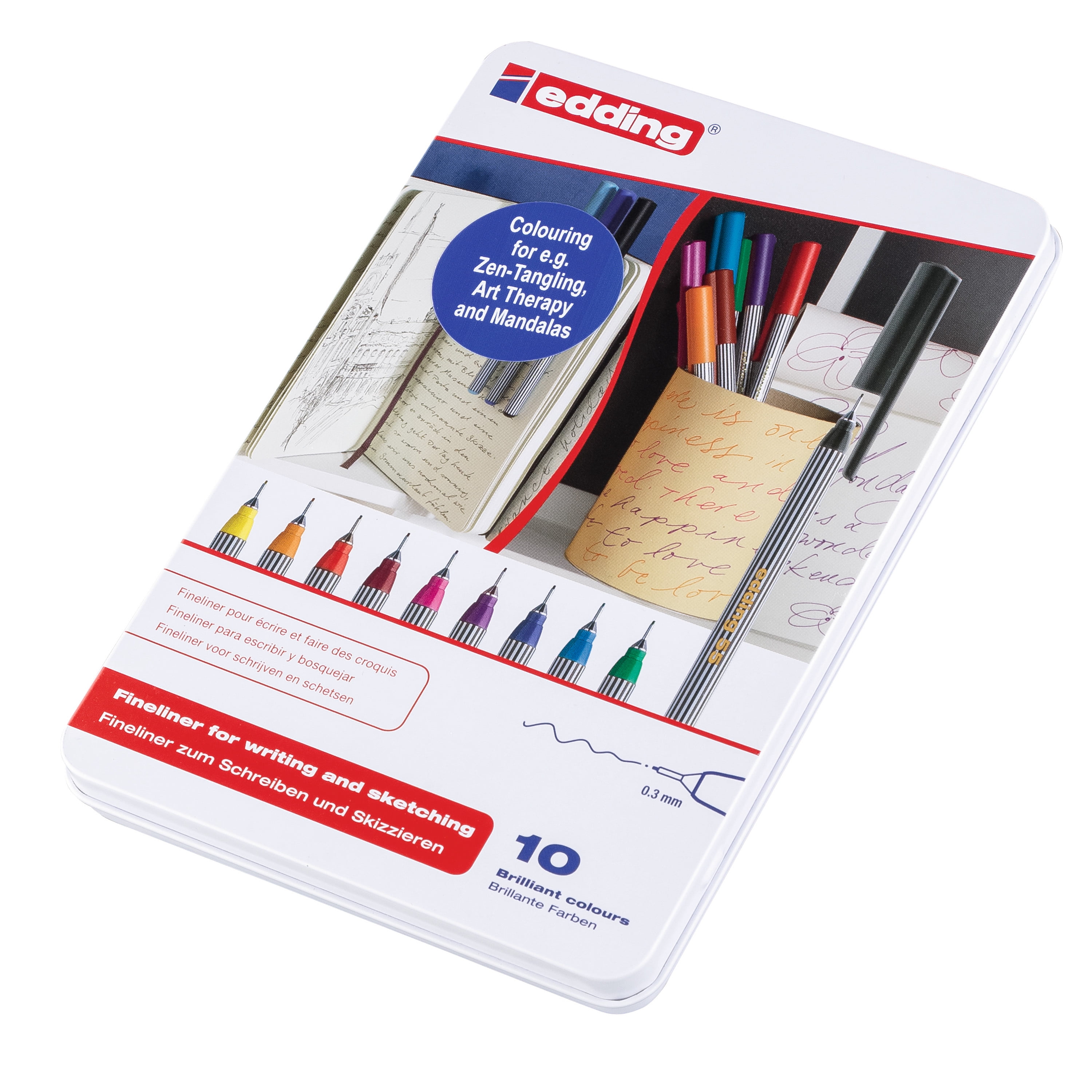 edding 55 Fineliner Set, 10-Colors