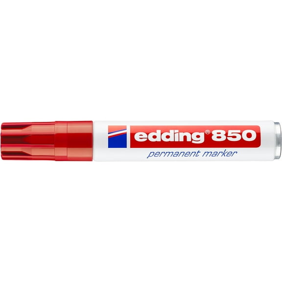 Edding Permanent Marker - Red, 850, Chisel Nib, 5-15 mm
