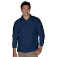 thumbnail image 1 of edwards garments men's soft touch blended pique long sleeve polo shirt, 1 of 1