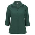 thumbnail image 1 of edwards garments women's open neck matching button poplin blouse,5040,HUNTER,XS, 1 of 2