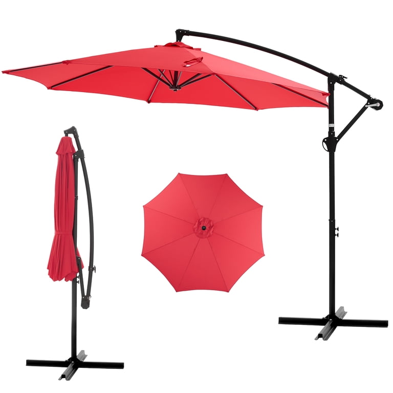 12 foot patio umbrella canada GRAND PATIO 12 FT Deluxe NAPOLI SUNBRELLA Cantilever Umbrella with Umb   GRANDPATIO