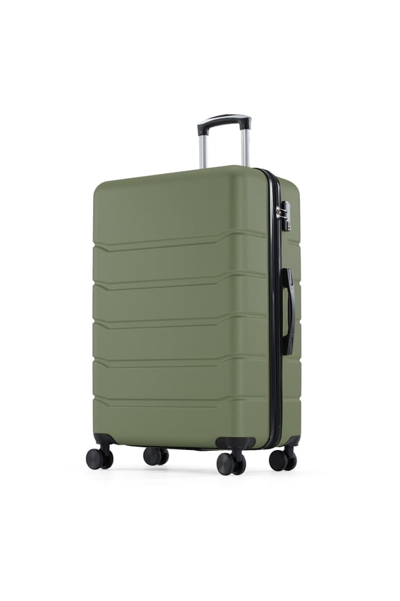 24 Inch Hardside Expandable Luggage with Spinner Wheels, Checked-Medium Lightweight Expandable Rolling Luggage with TSA Lock, Black