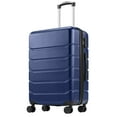 thumbnail image 1 of edx 24 Inch Hardside Expandable Luggage with Spinner Wheels, Checked-Medium Lightweight Expandable Rolling Luggage with TSA Lock, Blue, 1 of 10
