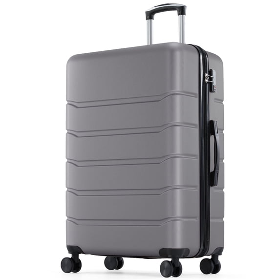 edx 28 Inch Hardside Expandable Luggage with Spinner Wheels, Checked-Large Lightweight Expandable Rolling Luggage with TSA Lock, Black