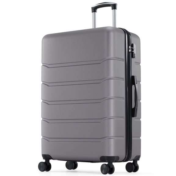 edx 28 Inch Hardside Expandable Luggage with Spinner Wheels, Checked-Large Lightweight Expandable Rolling Luggage with TSA Lock, Black