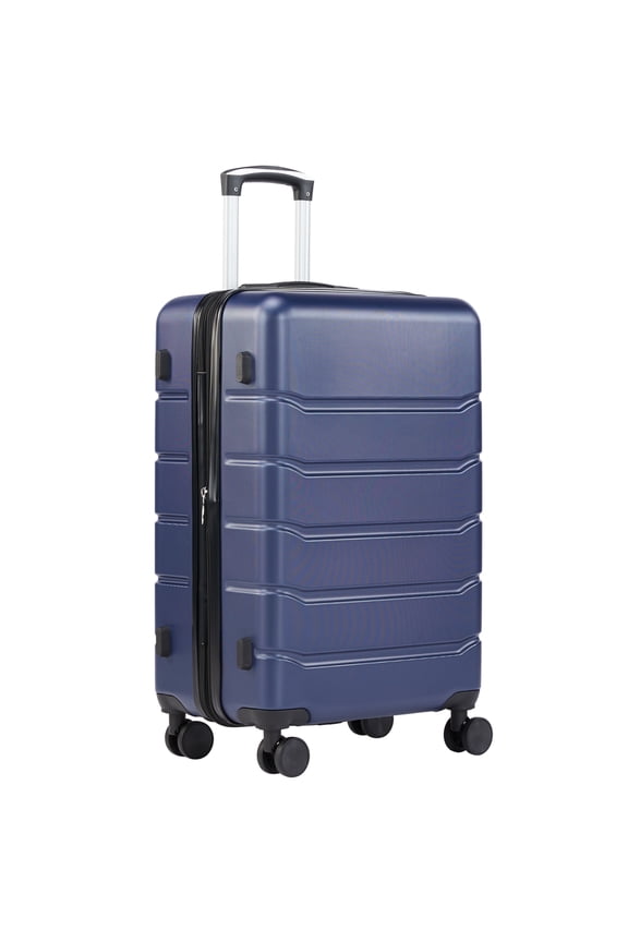 28 Inch Hardside Expandable Luggage with Spinner Wheels, Checked-Large Lightweight Expandable Rolling Luggage with TSA Lock, Blue
