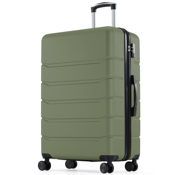 edx 28 Inch Hardside Expandable Luggage with Spinner Wheels, Checked-Large Lightweight Expandable Rolling Luggage with TSA Lock, Green