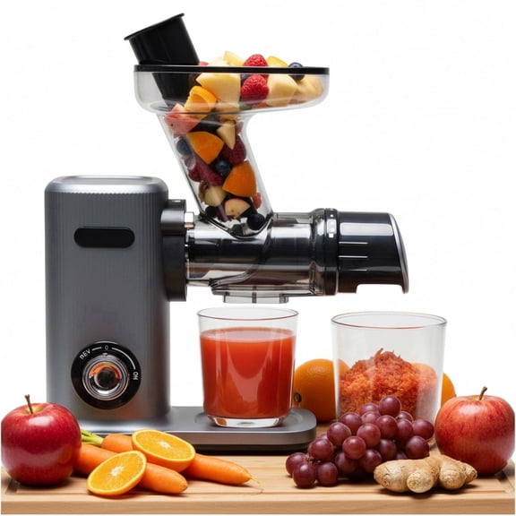 EDX 7-Stage Slow Masticating Juicer, 150-300W 120V Quiet 65dB Cold Press Juicer, Max Juice Yield & Min Oxidation for Fruits & Vegetables, Ideal for Home Kitchen & Healthy Lifestyle