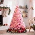 edx 4.5ft Pre-lit Pink Pencil Christmas Tree, Pink Artificial Xmas Tree ...