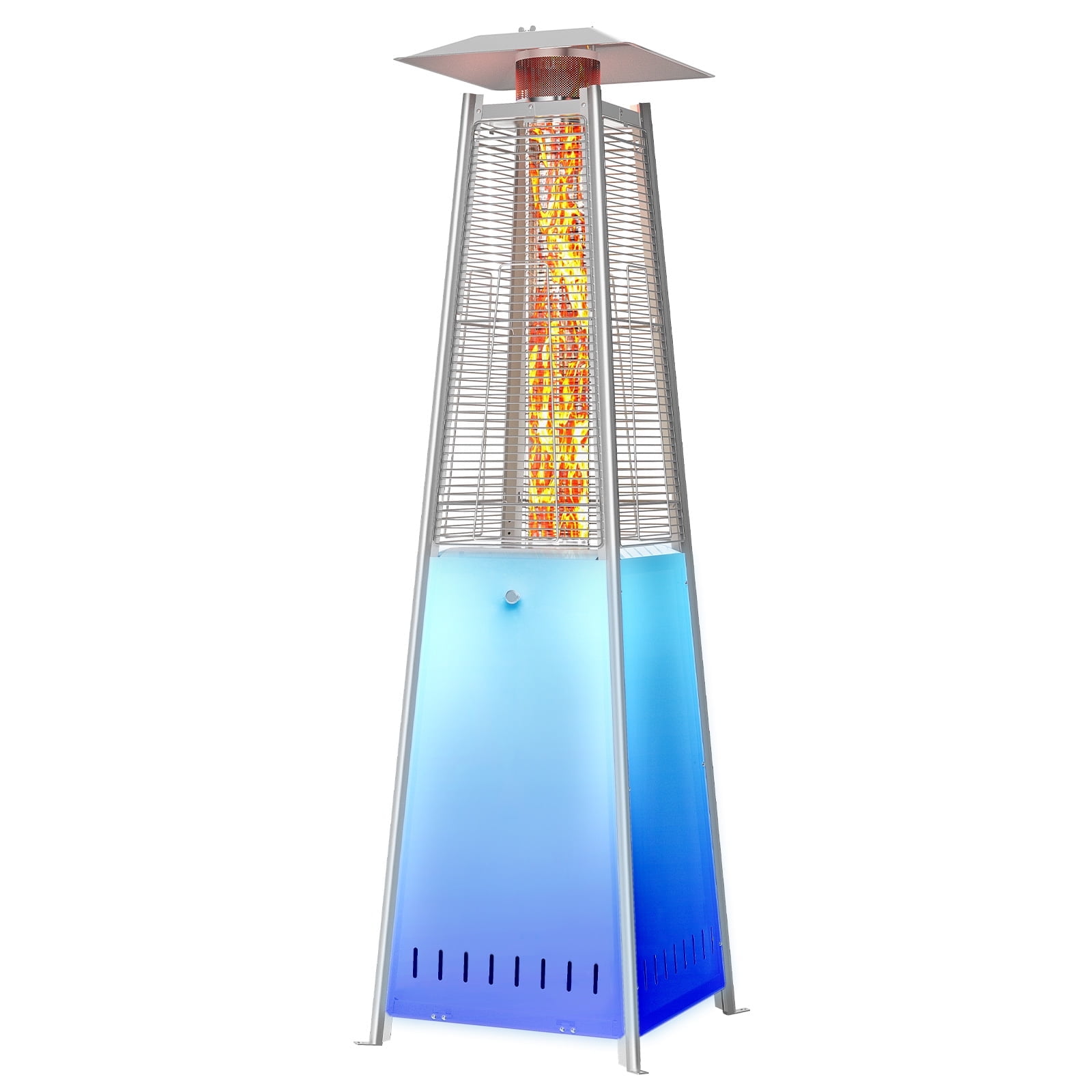 Walmart Black Friday Deals 2025 - edx 42000 BTU Patio Heater with Color LED Lights for Outdoor, Wheels, Cover Included