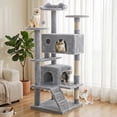 thumbnail image 1 of EDX 54" Cat Tree Tower for Indoor Cats, Multi-Level Pet Furniture with Sisal Scratching Post, Large Condo, Climbing Ladder, Kitten Toy, Light Grey, 1 of 9