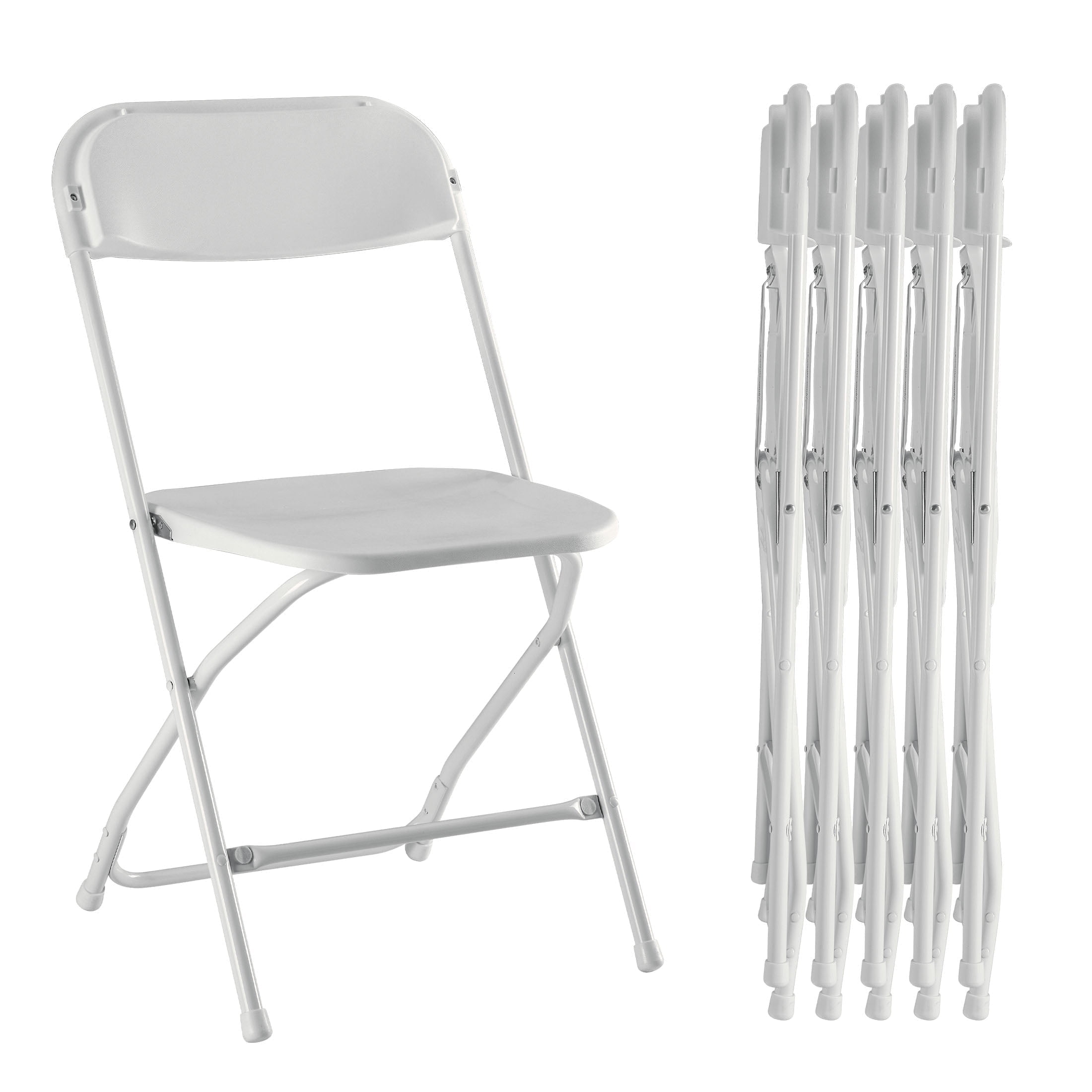 edx 6-Pack Folding Chair, Indoor Portable, Stackable for Events