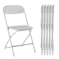 thumbnail image 1 of edx 6-Pack Folding Chair, Indoor Portable, Stackable for Events, Offices, Weddings and Restaurants, White, 1 of 9