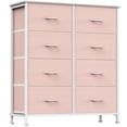thumbnail image 1 of edx 8 Drawers Fabric Dresser for Bedroom, Drawer Organizer Storage Cabinet for Closet, Clothes, TV Stand, Pink, 1 of 9