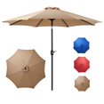 edx 9FT Outdoor Patio Umbrella with Push Button Tilt and Crank, Patio