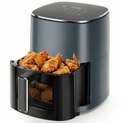 EDX Air Fryer,6 Qt Compact & Large with 400F for Crispy, Electric Multifunctional Cooker with Digital LED, Grey
