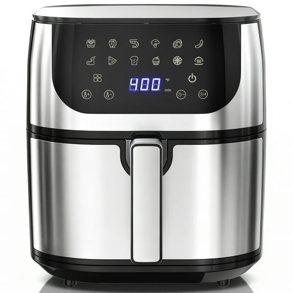 edx Air Fryer, Extra-Large 8.5 QT Family Size, One-Touch Digital Presets, Non-Stick Cooking Basket & Dishwasher-Safe Parts