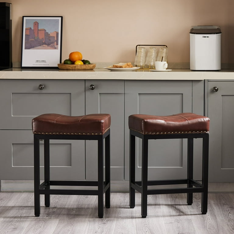 Yangming HOME Comfortable Bar Stools Set of 2, 24 Inch Counter