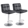 thumbnail image 1 of edx Bar Stools Set of 2 with PU Leather, Swivel High Back Bar Stools for Kitchen Island, Bar Stools, Black, 1 of 11