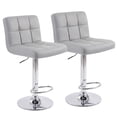 thumbnail image 1 of edx Bar Stools Set of 2 with PU Leather, Swivel High Back Bar Stools for Kitchen Island, Bar Stools, Gray, 1 of 6