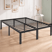 edx Bed Frame - Full Size Heavy Duty Platform Bed with Underbed Storage, 14-Inch High Steel Slat Support, Non-Slip Design, No Box Spring Required