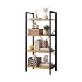 thumbnail image 1 of EDX Bookcase, 4 Tier Book Shelf, Storage Shelf, Classic Modern Bookcase for CDs, Movies, Books, Industrial Bookcase for Home Office, Living Room, Kitchen, Bedroom, Wood, 1 of 7