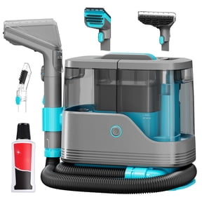 edx Carpet Cleaner Machine, 13KPa Couch Cleaner for Fabric with 3 Brushes, Lightweight Cleaner for Couch, Car Seat, and Rugs, Grey-Blue