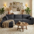 thumbnail image 1 of edx 108" Convertible Sectional Couches Comfy Fluffy 4 Seat Memory Foam Sectional Sofa Upholstered Couches for Living Room Bedroom,No Assembly Required,(Left Facing Chaise)Dark Grey, 1 of 7