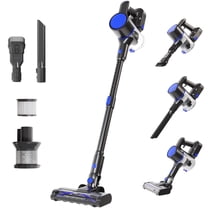 edx Cordless Stick Vacuum Cleaner,3-in-1 Stick Lightweight Vacuum for Carpet Floor Pet Hair Home，Black-Blue