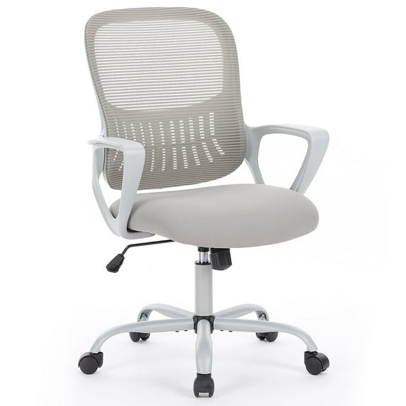 edx Desk Chair with Ergonomic Lumbar Support for Home, Office, Bedroom, 250lbs, Grey