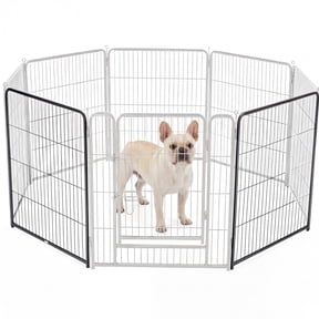edx Dog Playpen, 2 Panels 32" Foldable Heavy Duty Metal Puppy Exercise Pen with Doors Indoor Outdoor