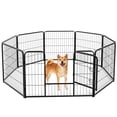 thumbnail image 1 of edx Dog Playpen, 8 Panels 32" Foldable Heavy Duty Metal Puppy Exercise Pen with Doors Indoor Outdoor, 1 of 8