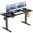 thumbnail image 1 of edx Electric Standing Desk, Height Adjustable Desk, 63 x 24 Inches Ergonomic Stand up Desk with Memory Preset for Home Office, Black, 1 of 8