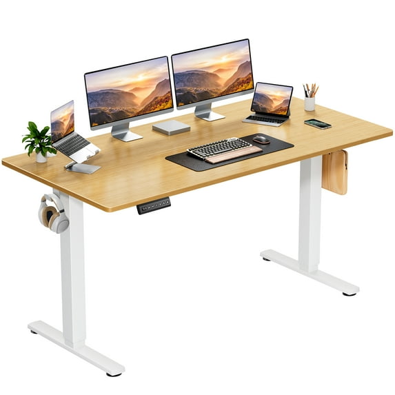 edx Electric Standing Desk, Height Adjustable Desk, 63 x 24 Inches Ergonomic Stand up Desk