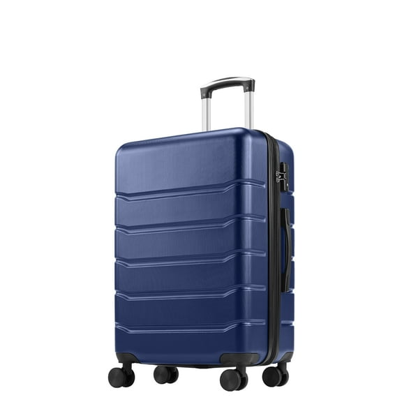 edx Hardside Carry on Luggage with Spinner Wheels, Hard Shell ABS Suitcase, 20-Inch Lightweight Expandable Rolling Luggage, Blue